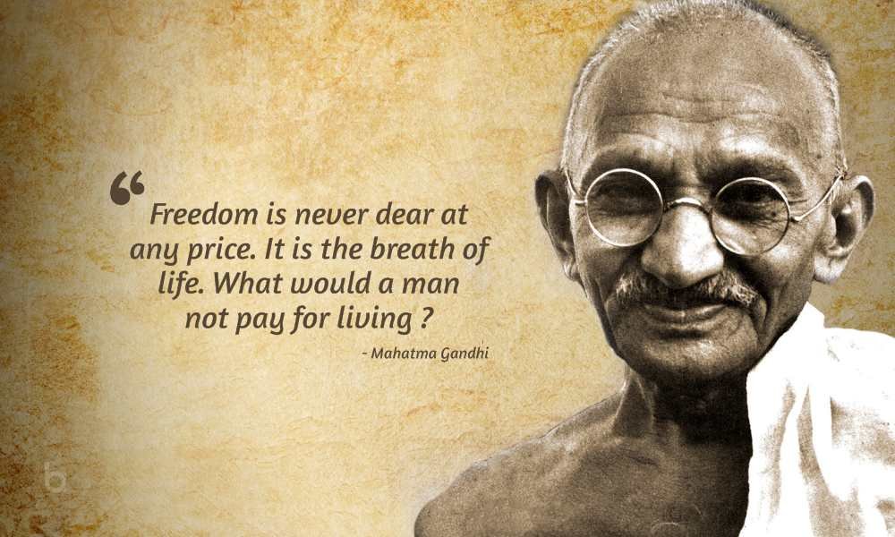 freedom quotes by gandhi